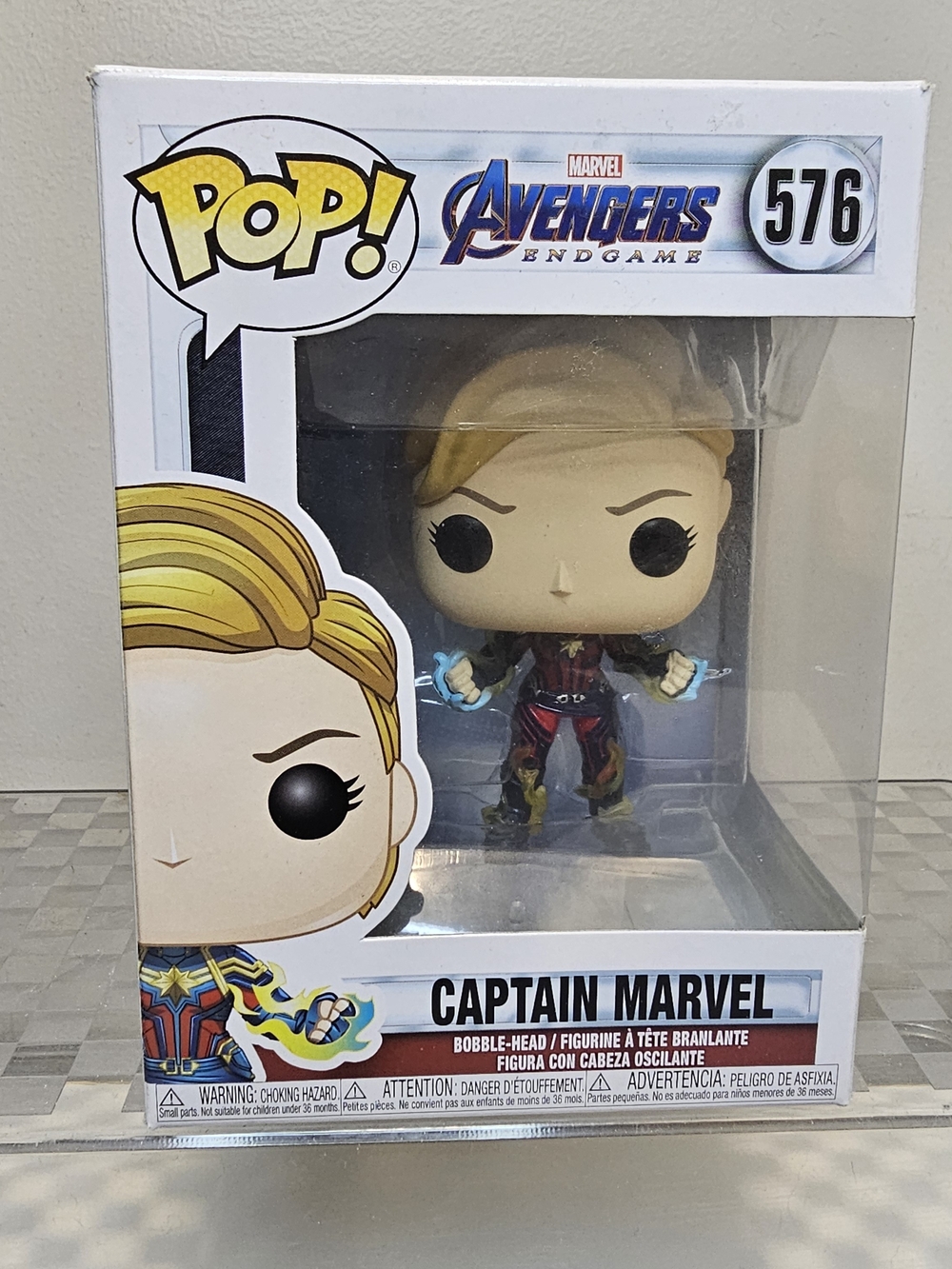 Funko Pop! Marvel Captain Marvel Figure - Blonde, Red, Blue, Gold
